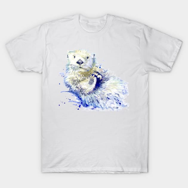 Sea Otter T-Shirt by ElenaMarkelovaArt
